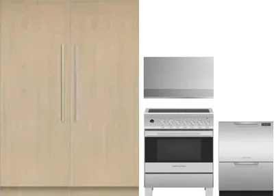 5 Piece Package Includes Refrigerator, Freezer, Range, Hood And Dishwasher